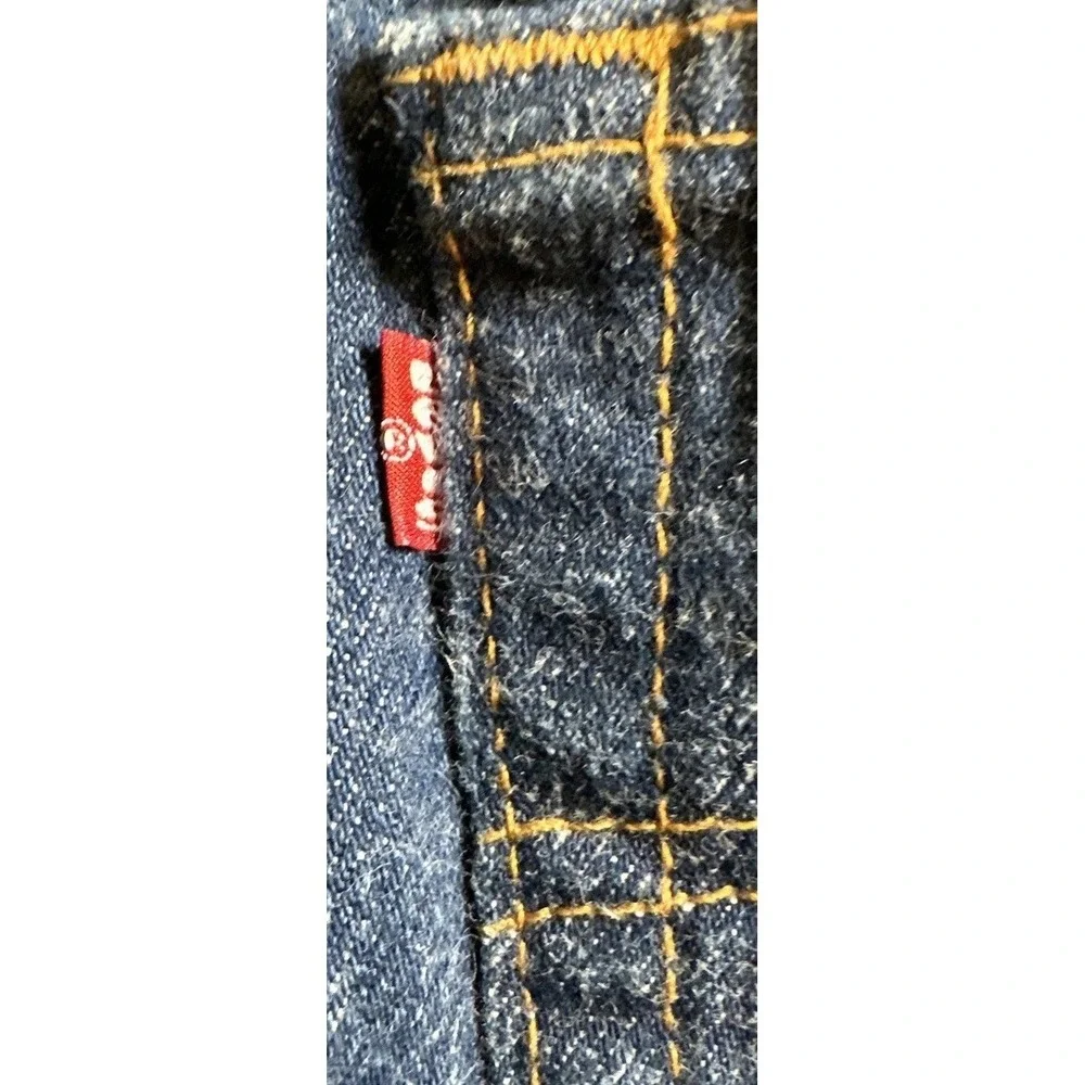 Vintage Levi's 501 Fuzzy Blue Denim‎ Jeans USA 80's 29x30 (Actual 27x27)